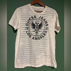 Guess LA Striped Graphic Tee